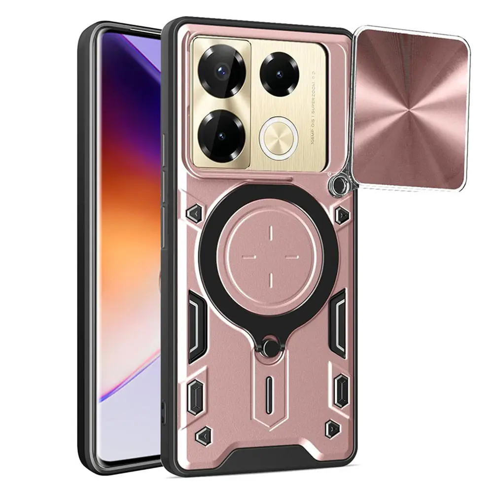 Pouzdro Techsuit CamGuard Pro pro Infinix Note 40 Pro+ růžově zlaté