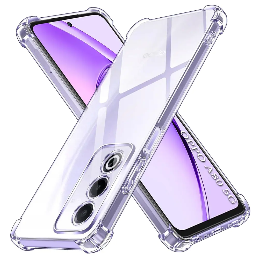 Techsuit Shockproof průhledný silikonový obal pro Oppo A80 5G průhledný