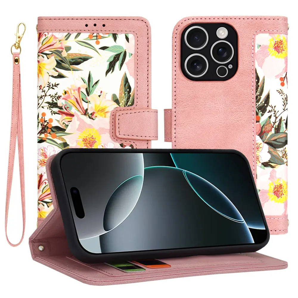 Techsuit FlipCraft iPhone 16 Pro v růžové barvě