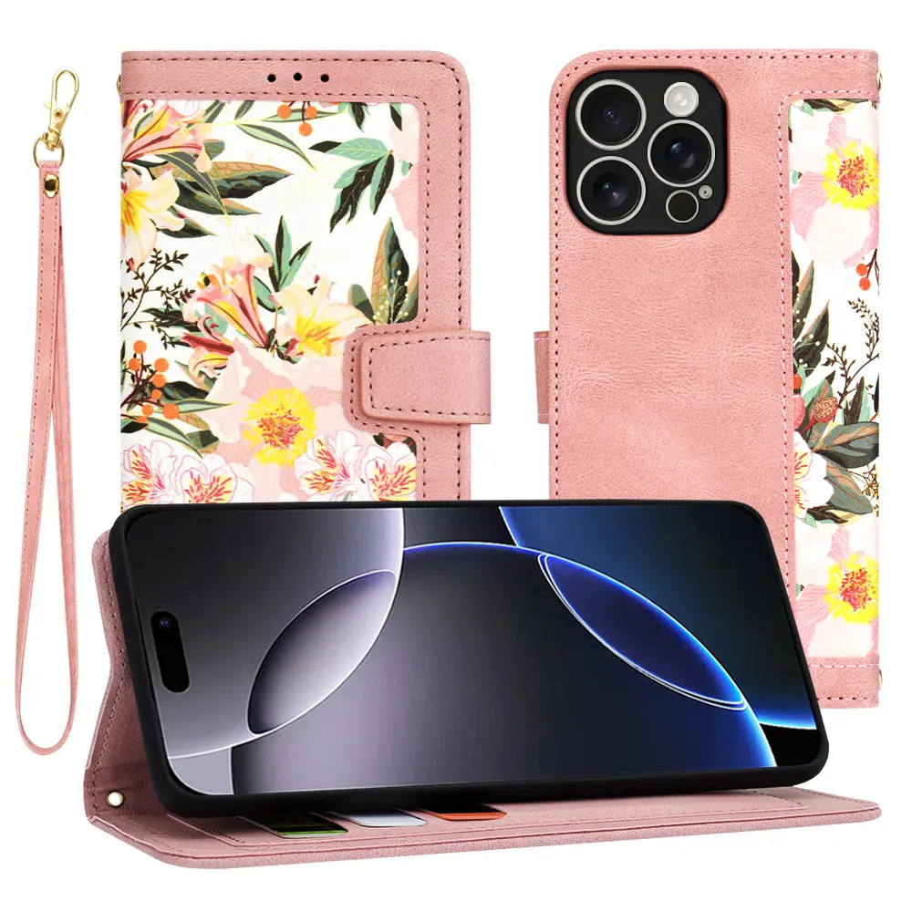 Techsuit FlipCraft iPhone 16 Pro Max ve sladce růžové barvě