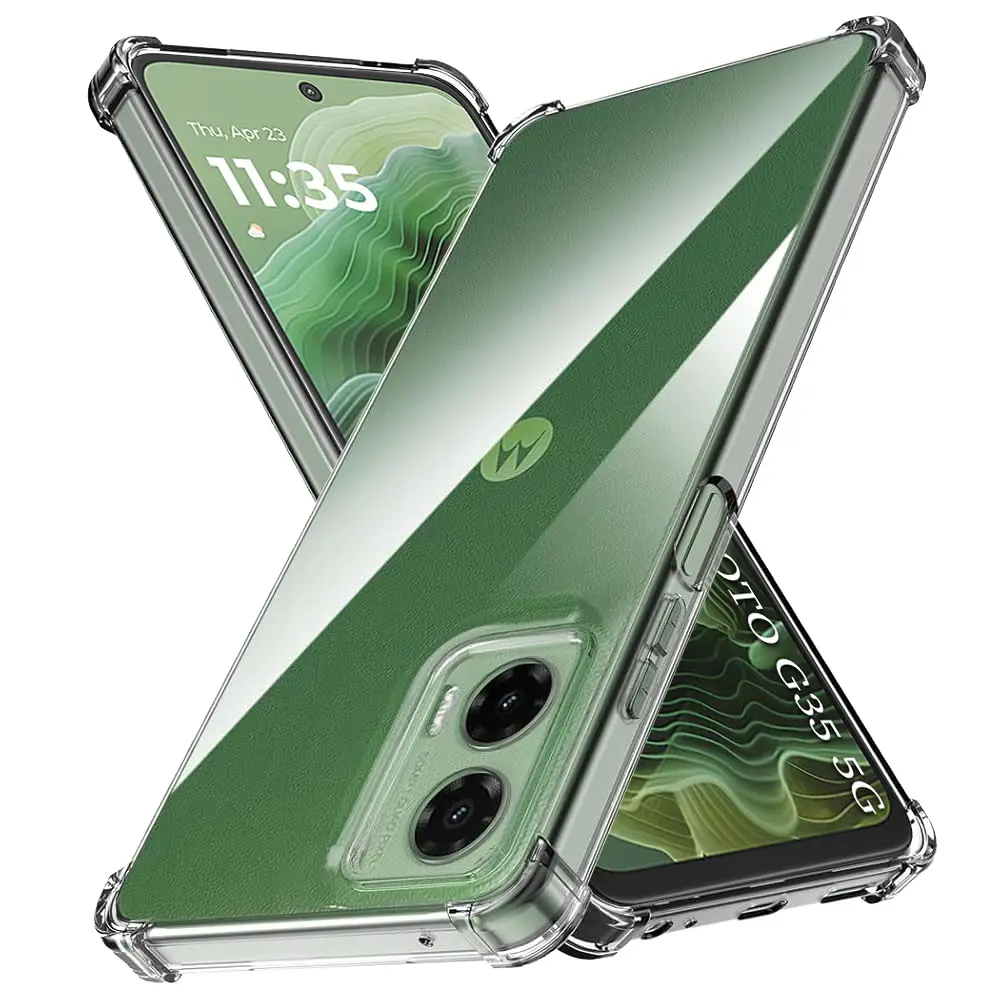 Techsuit Shockproof průhledný silikonový obal Motorola Moto G35 průhledný