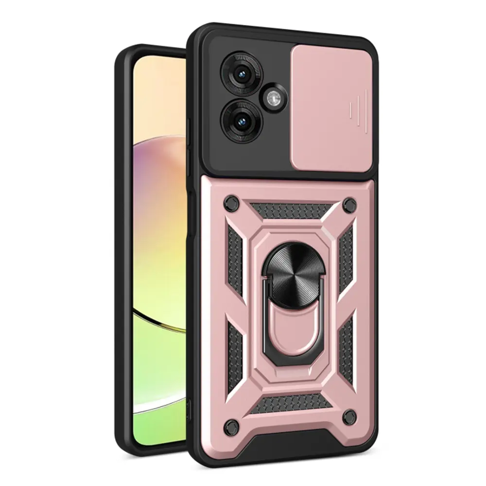 Pouzdro Techsuit CamShield Series pro Motorola Moto G55 růžově zlatá