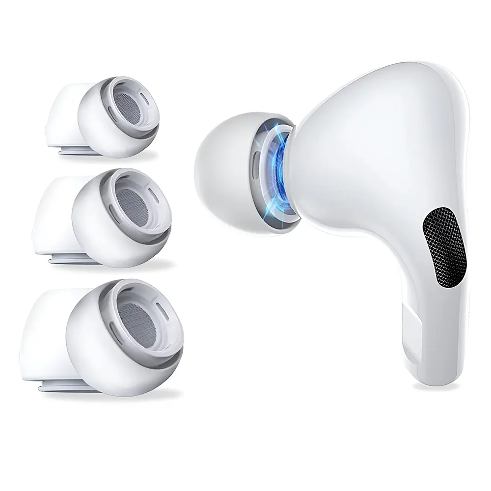 Techsuit 3 balení náhradních špuntů pro Apple AirPods Pro 1 2 3 bílá