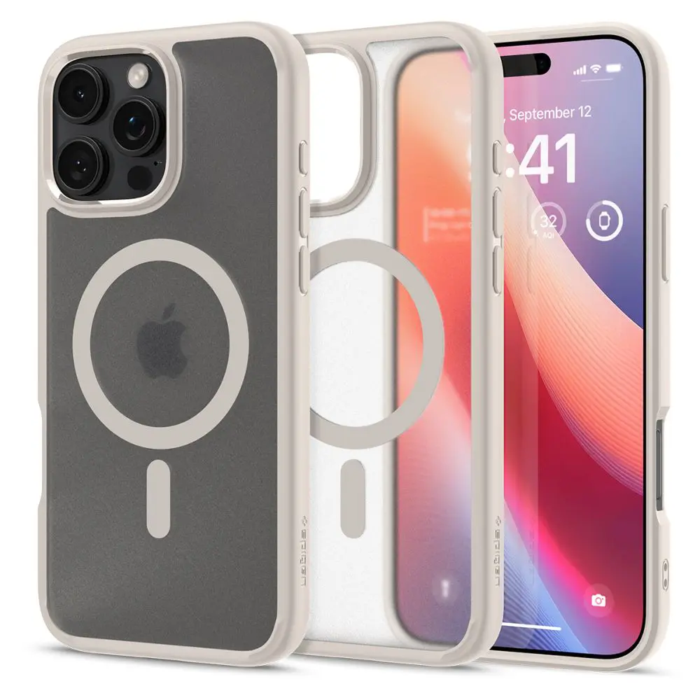 Spigen Ultra Hybrid Mag s MagSafe, iPhone 16 Pro Max, frost natural titanium