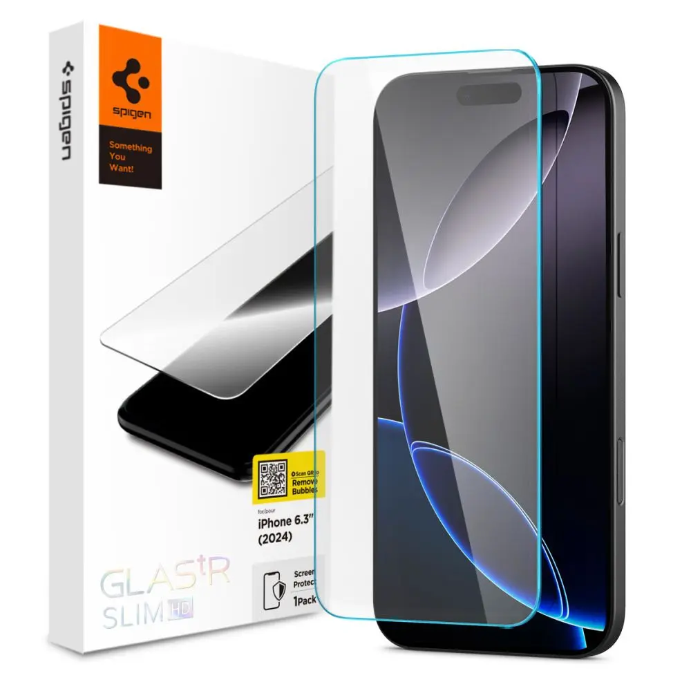 Spigen Glas.tR Slim pro iPhone 16 Pro průhledný