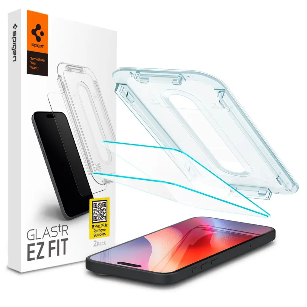 Spigen Glas.tR EZ-FIT (2 ks) iPhone 16 Pro Max iPhone 17 Pro Max průhledný