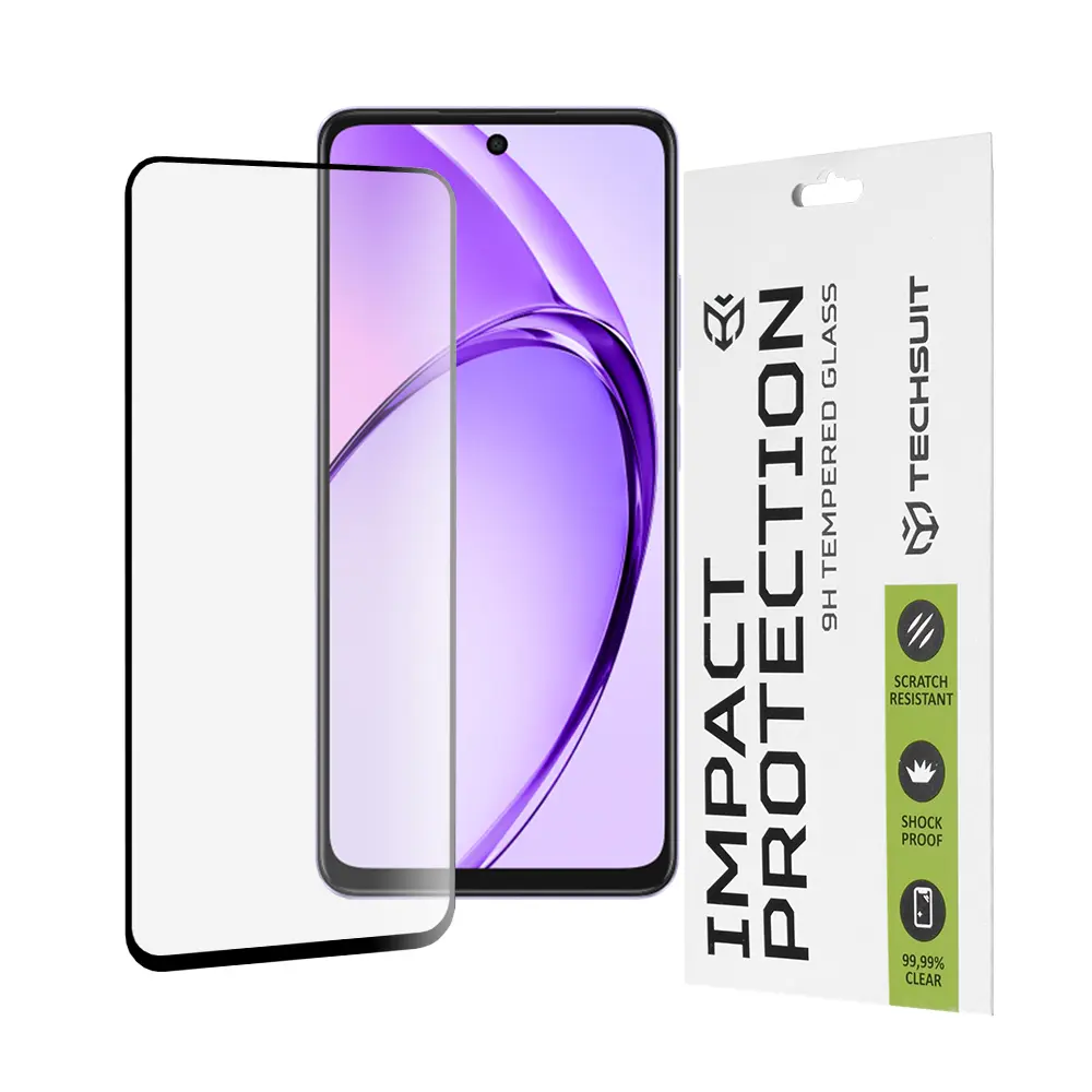 Techsuit 111D Ochranné sklo pro Oppo A40 4G A60 5G černé