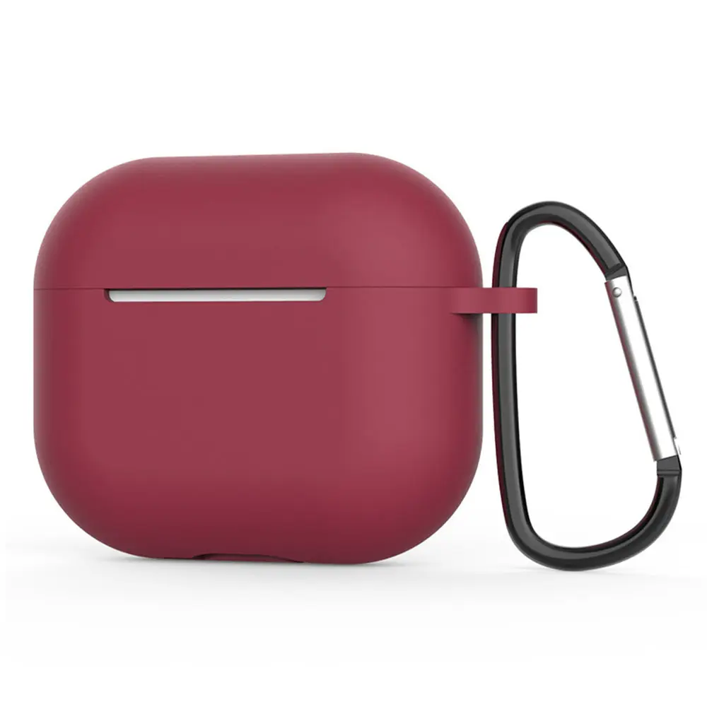 Techsuit silikonové pouzdro pro AirPods 4 hladký ultratenký materiál bordó