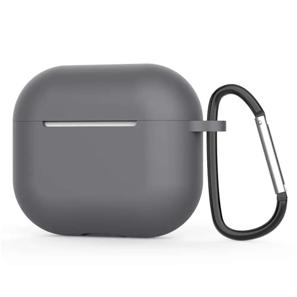 Techsuit silikonové pouzdro pro AirPods 4 hladký ultratenký materiál šedá