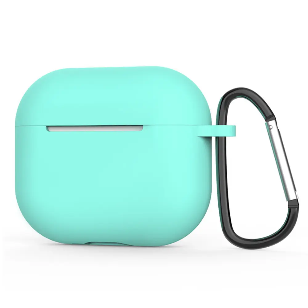 Techsuit silikonové pouzdro pro AirPods 4 hladký ultratenký materiál tyrkysová