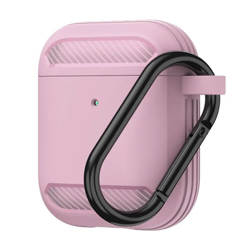 Techsuit Carbon Silicone pro AirPods 1 AirPods 2 růžová