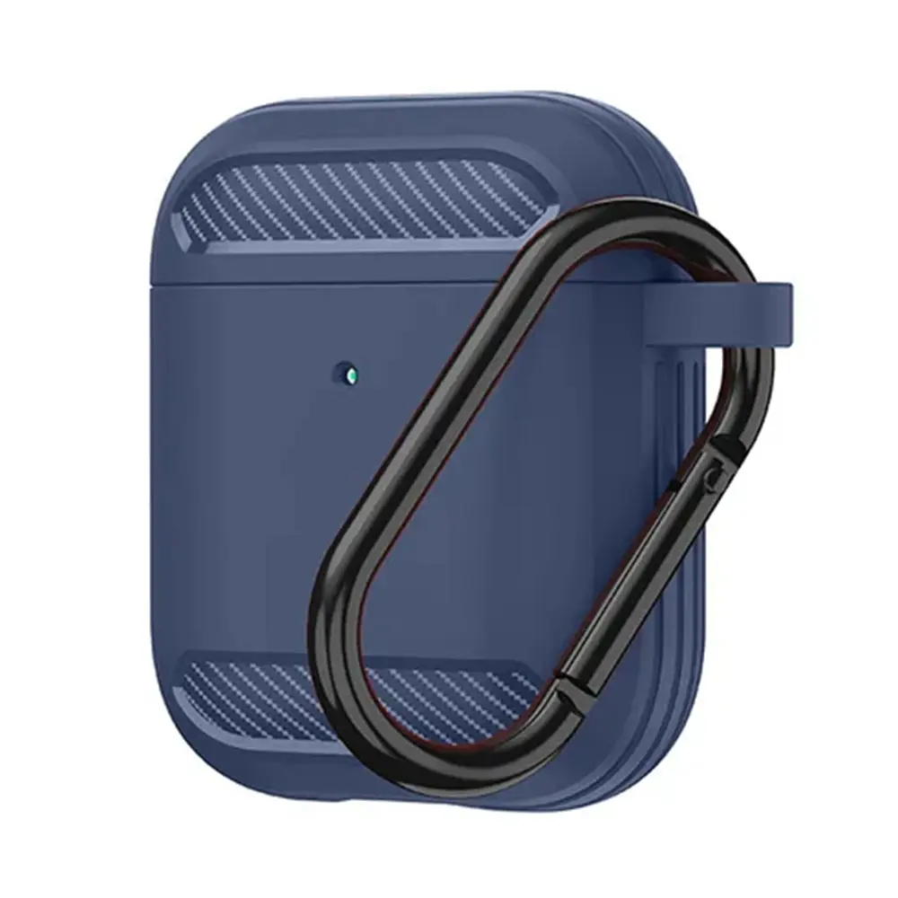 Techsuit Carbon Silicone pro AirPods 1 AirPods 2 námořnická modrá