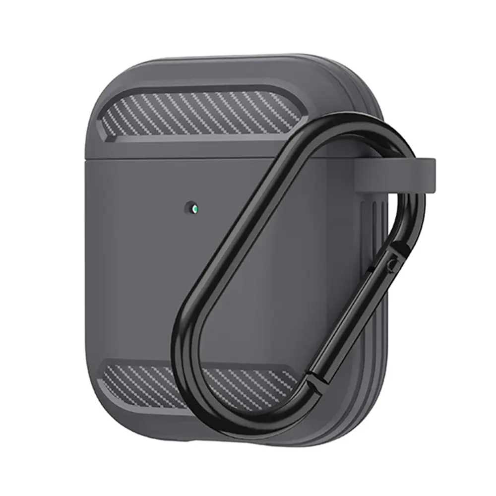 Techsuit Carbon Silicone pro AirPods 1 AirPods 2 šedý