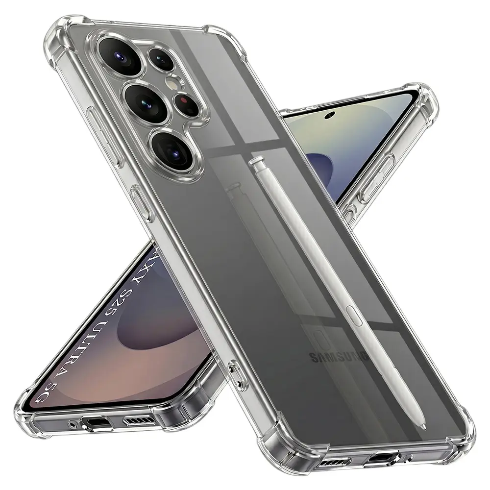 Techsuit nárazuvzdorný průhledný silikon Samsung Galaxy S25 Ultra průhledný