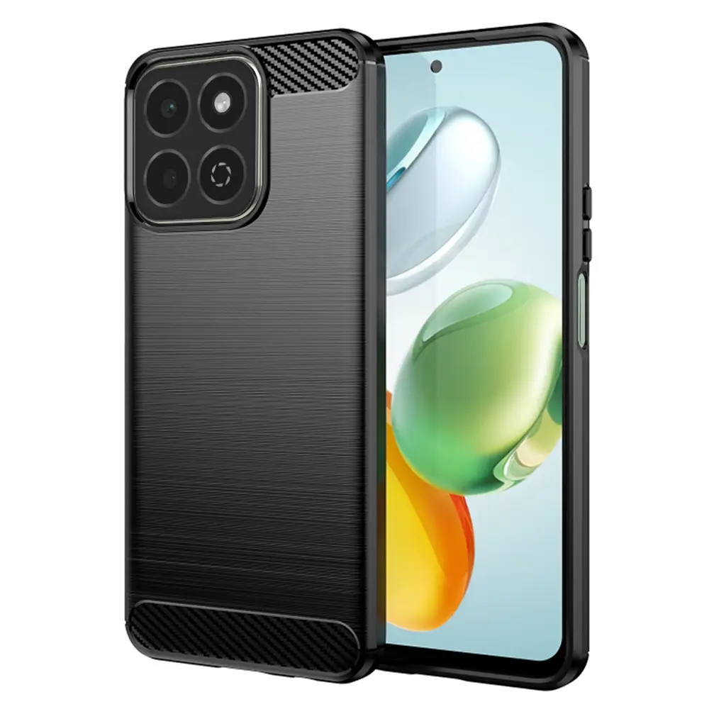 Pouzdro Techsuit Carbon Silicone pro Honor 200 Smart X7c černé