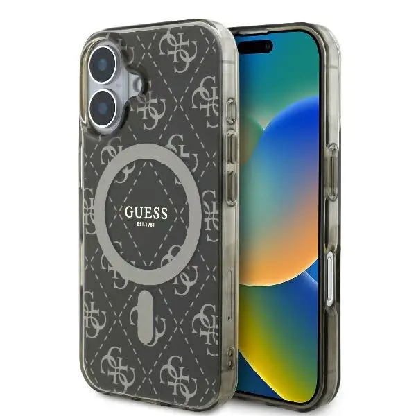 Guess IML 4G Background MagSafe GUHMP16SH4DTEW iPhone 16 hnědý
