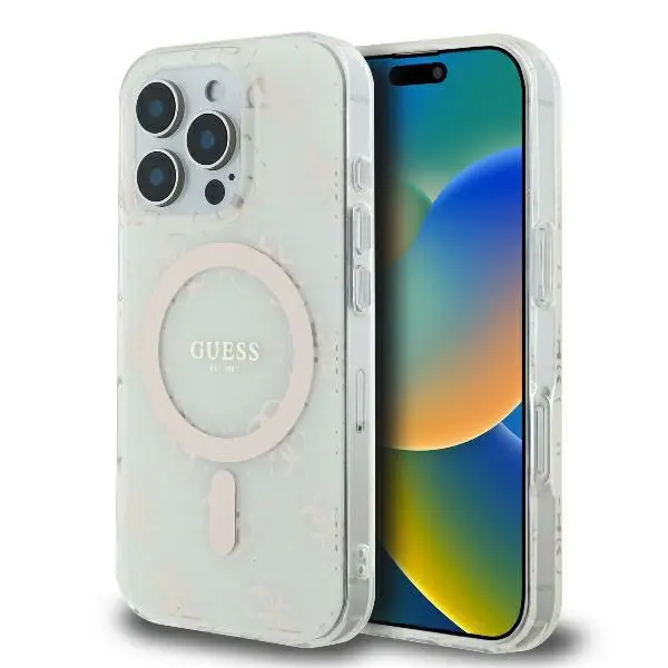Guess IML 4G Background MagSafe GUHMP16LH4DTEH iPhone 16 Pro bílý