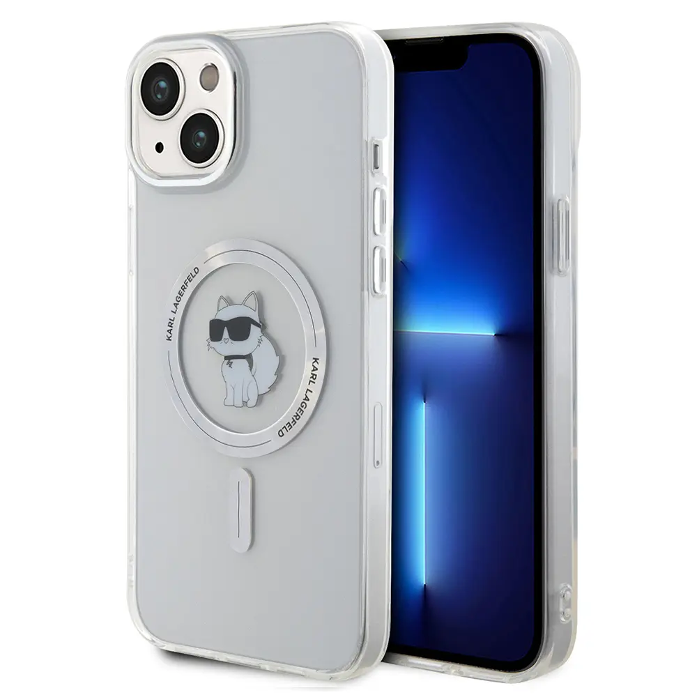 Karl Lagerfeld IML MagSafe iPhone 15 Plus Transparentní Choupette