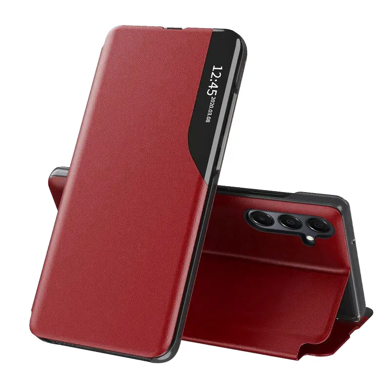 Eco Leather View Case, Samsung Galaxy A16, červené
