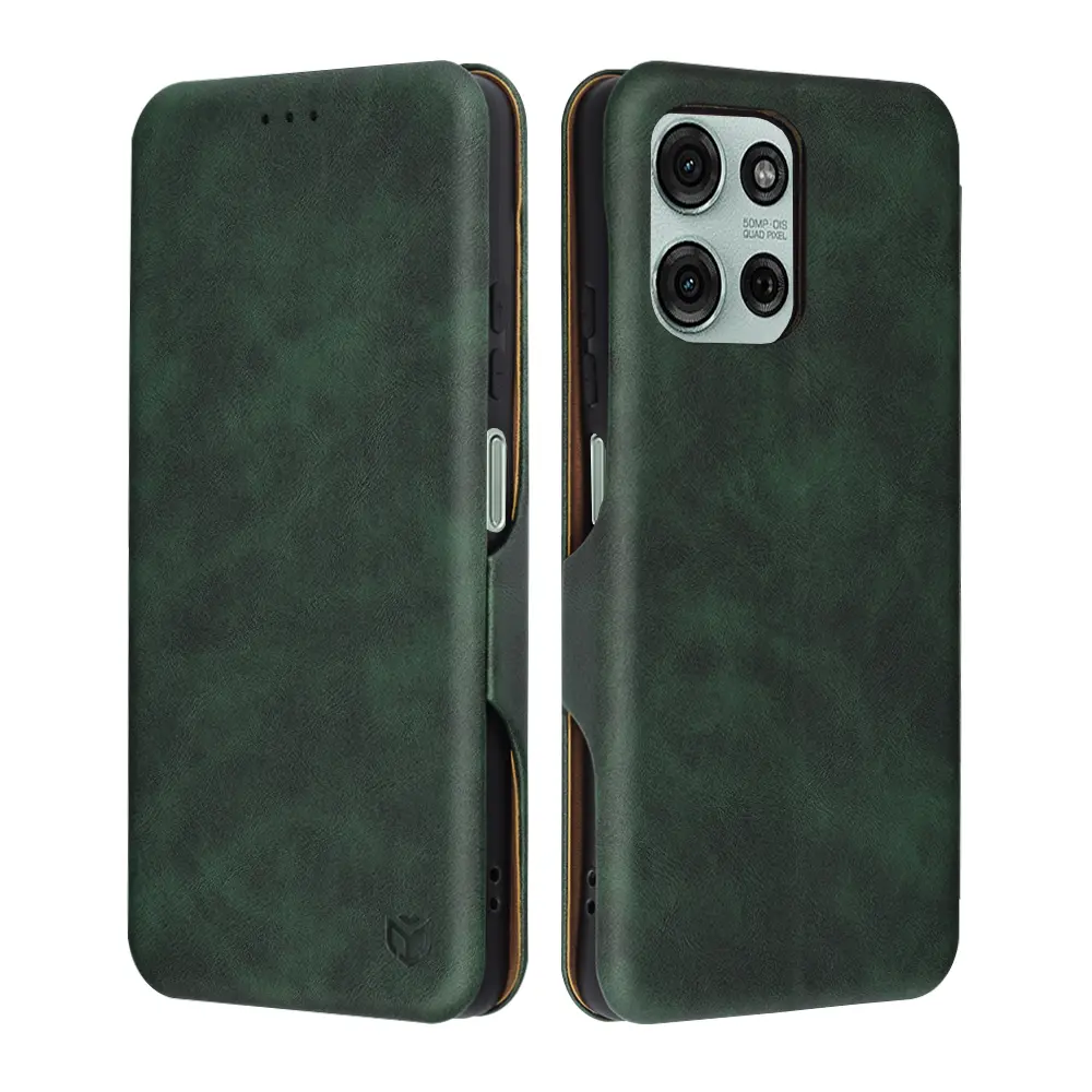 Pouzdro Techsuit Safe Wallet Plus pro Motorola Moto G75 zelené