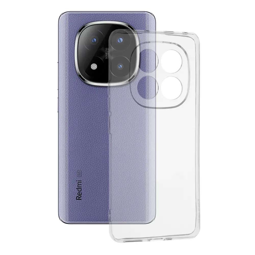 Techsuit Clear Silicone Kryt pro Xiaomi Redmi Note 14 Pro+ 5G – průhledný
