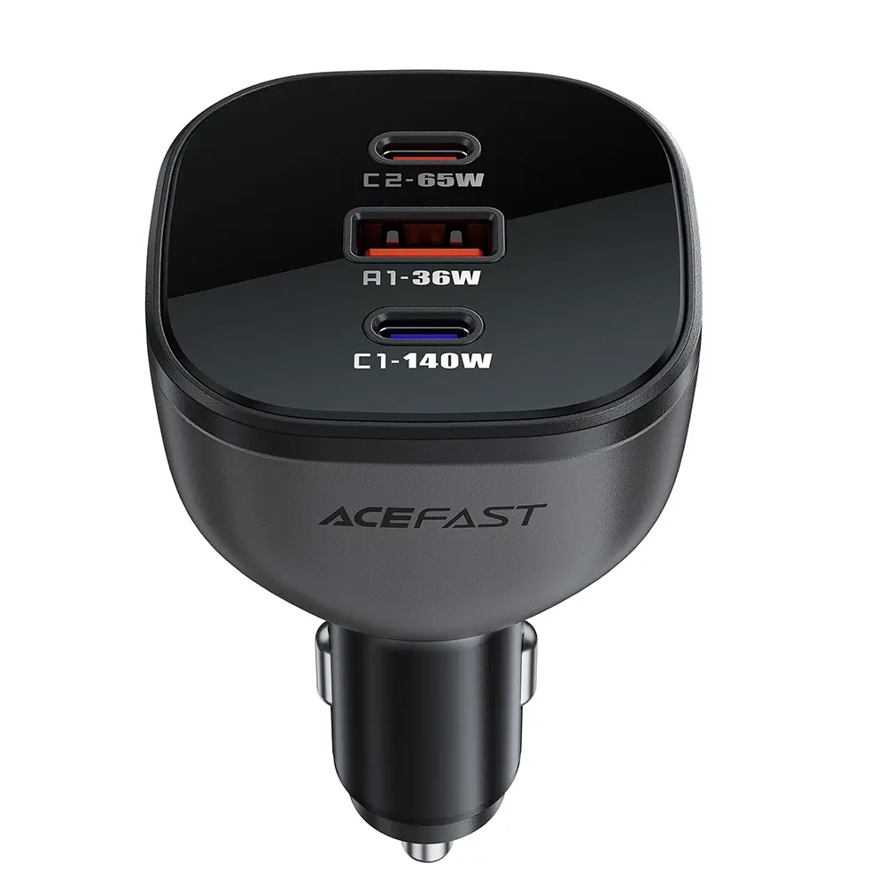 Acefast Car Charger B14 2x USB-C USB 165W Rychlé Nabíjení Černá