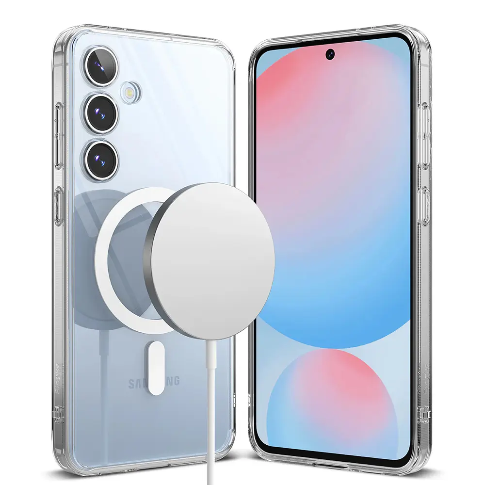 Ringke Fusion MagSafe – ochranný kryt s MagSafe pro Samsung Galaxy S24 FE – průhledný