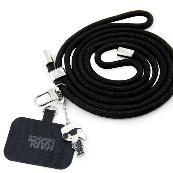 Karl Lagerfeld Crossbody Cord KLUCNMSCKIK Universal Nylon 150cm Ikonik černá