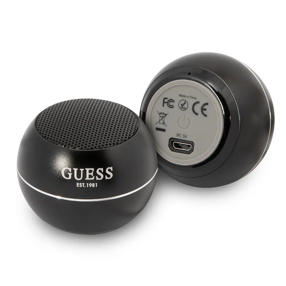 Guess Wireless Mini Speaker Bluetooth 5.0 3W 300mAh 4H černý