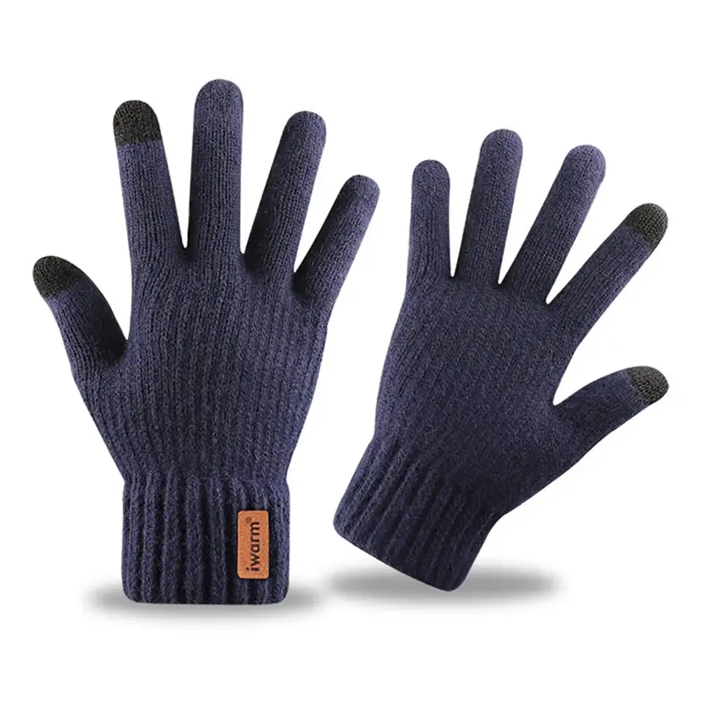 Iwarm Rukavice ST0016 z alpaka vlny velikost 22 cm námořnická modrá
