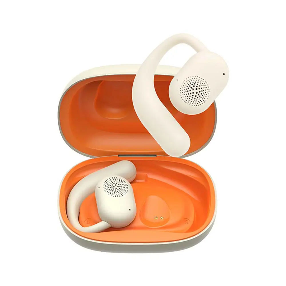 Havit bezdrátová sluchátka OWS914 s mikrofonem Bluetooth 5.3 béžová