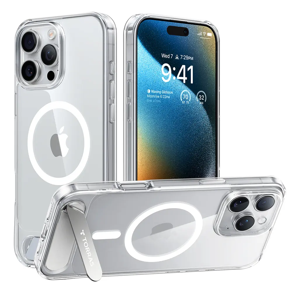 Torras Pstand MagSafe pro iPhone 16 Pro průhledný