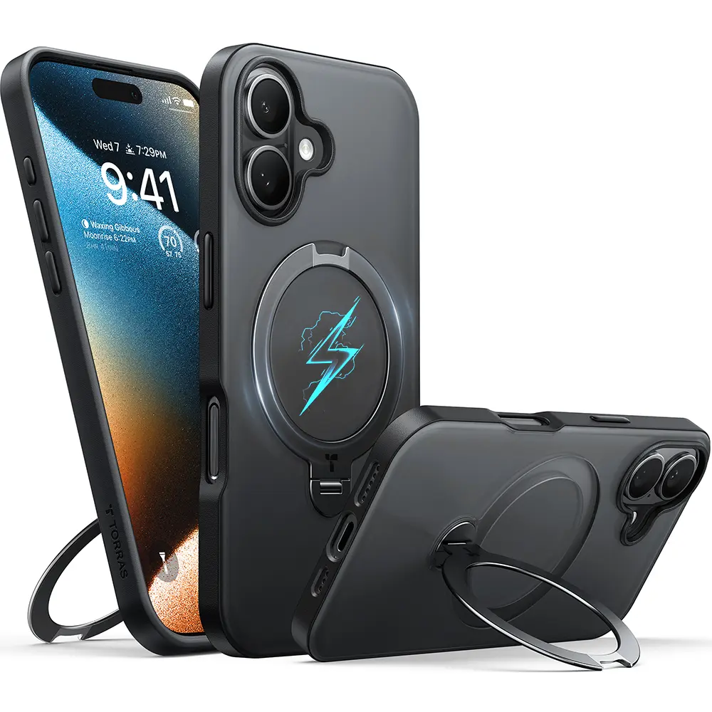 Torras Ostand Spin MagSafe Series iPhone 16 černý