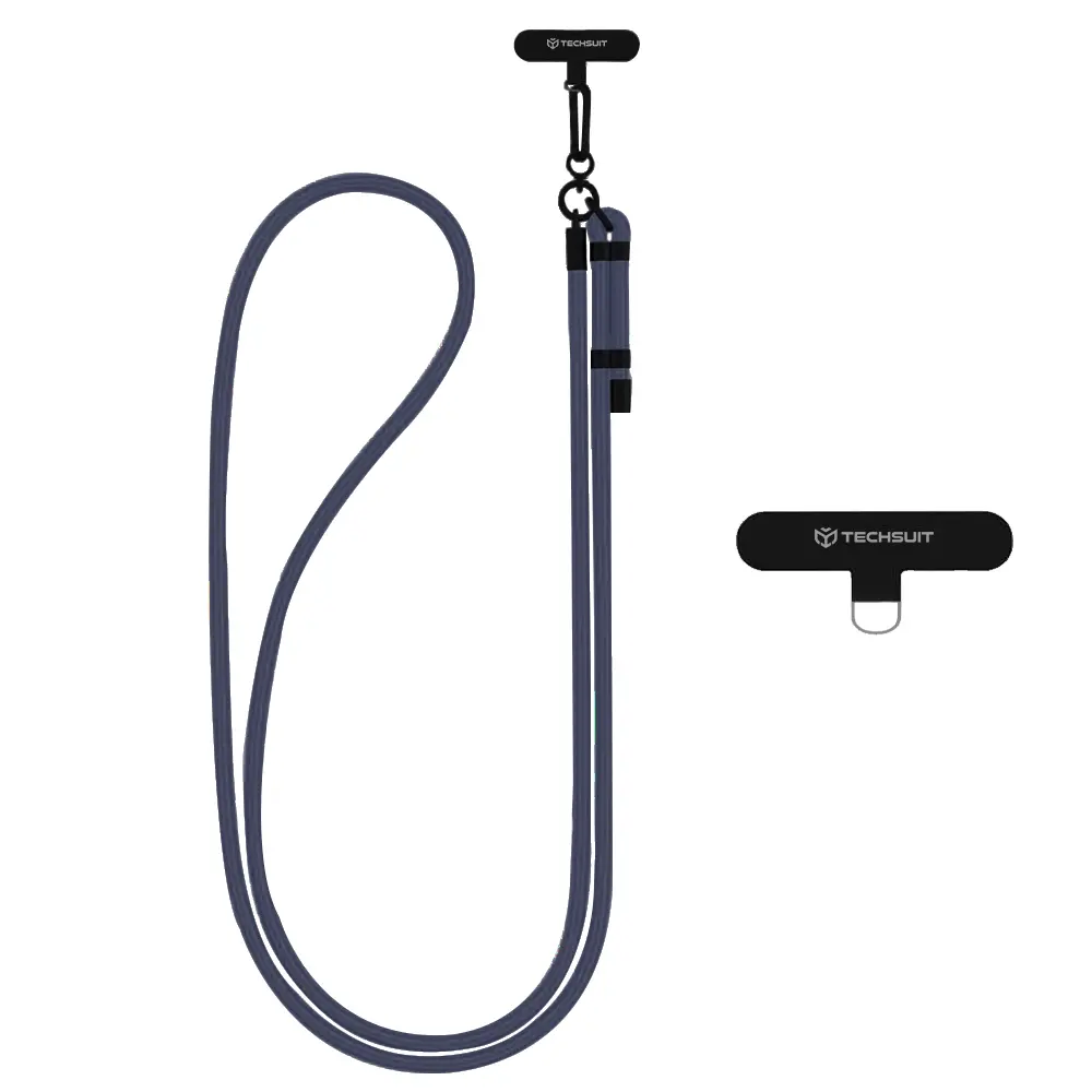 Techsuit Rope Crossbody Strap RCS1-07 pro telefony karabina nylon šedý