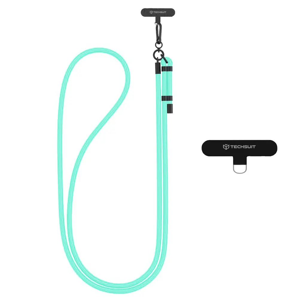 Techsuit Rope Crossbody Strap RCS1-70 pro telefony karabina nylon modrá laguna