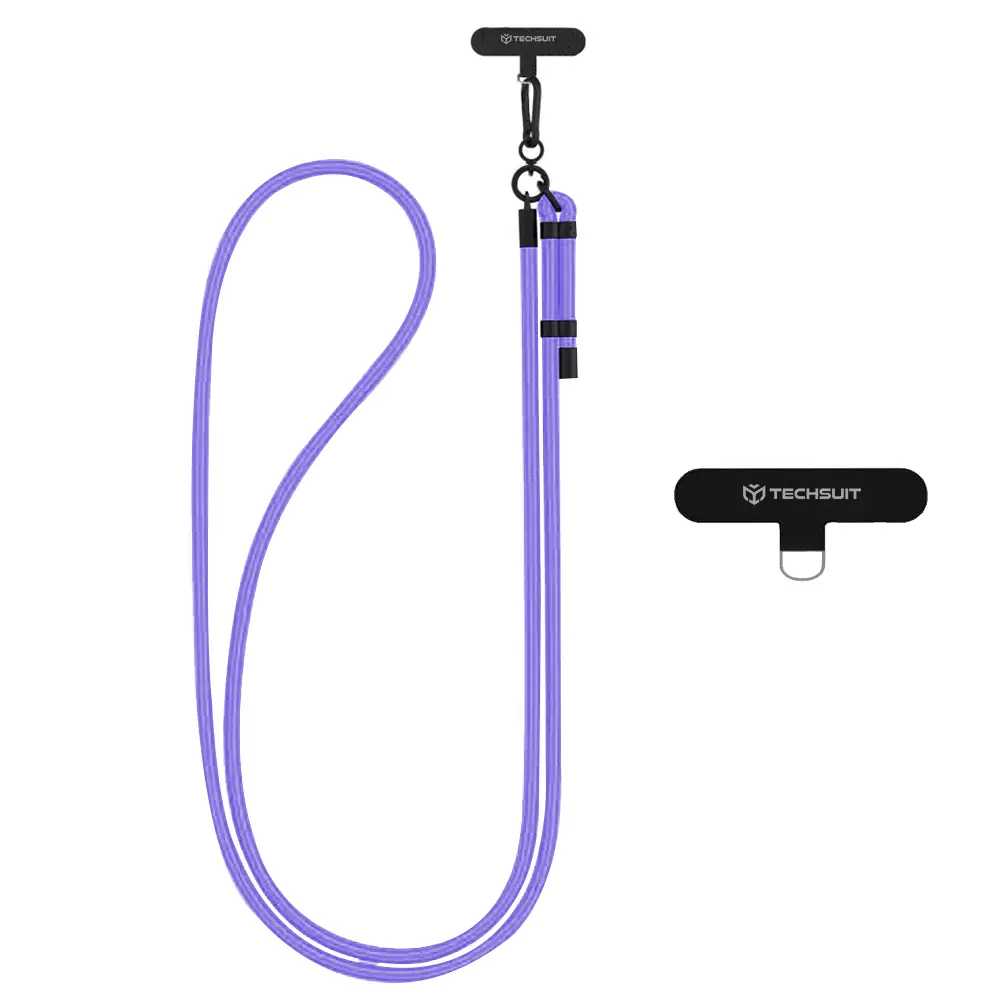 Techsuit Rope Crossbody Strap RCS1-96 pro telefony karabina nylon nastavitelný měsíční šeřík