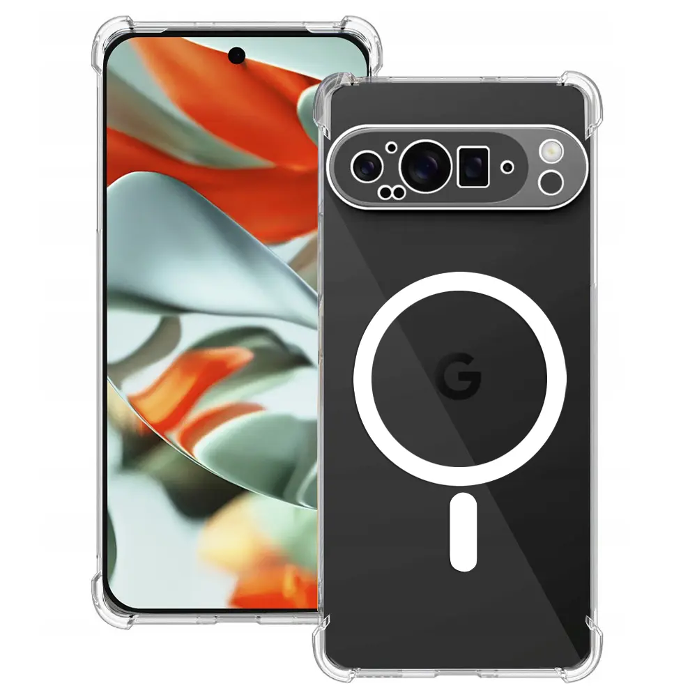 Techsuit Shockproof průhledný silikonový MagSafe Google Pixel 9 Pro XL průhledný