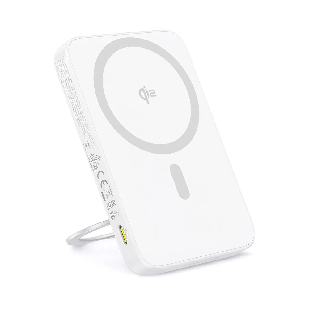 Baseus Power Bank PicoGo 5000mAh bílá s otočným stojánkem a kabelem Type-C