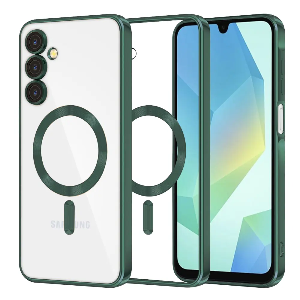 Techsuit Luxury Crystal MagSafe pro Samsung Galaxy A16 4G / A16 5G tmavě zelená