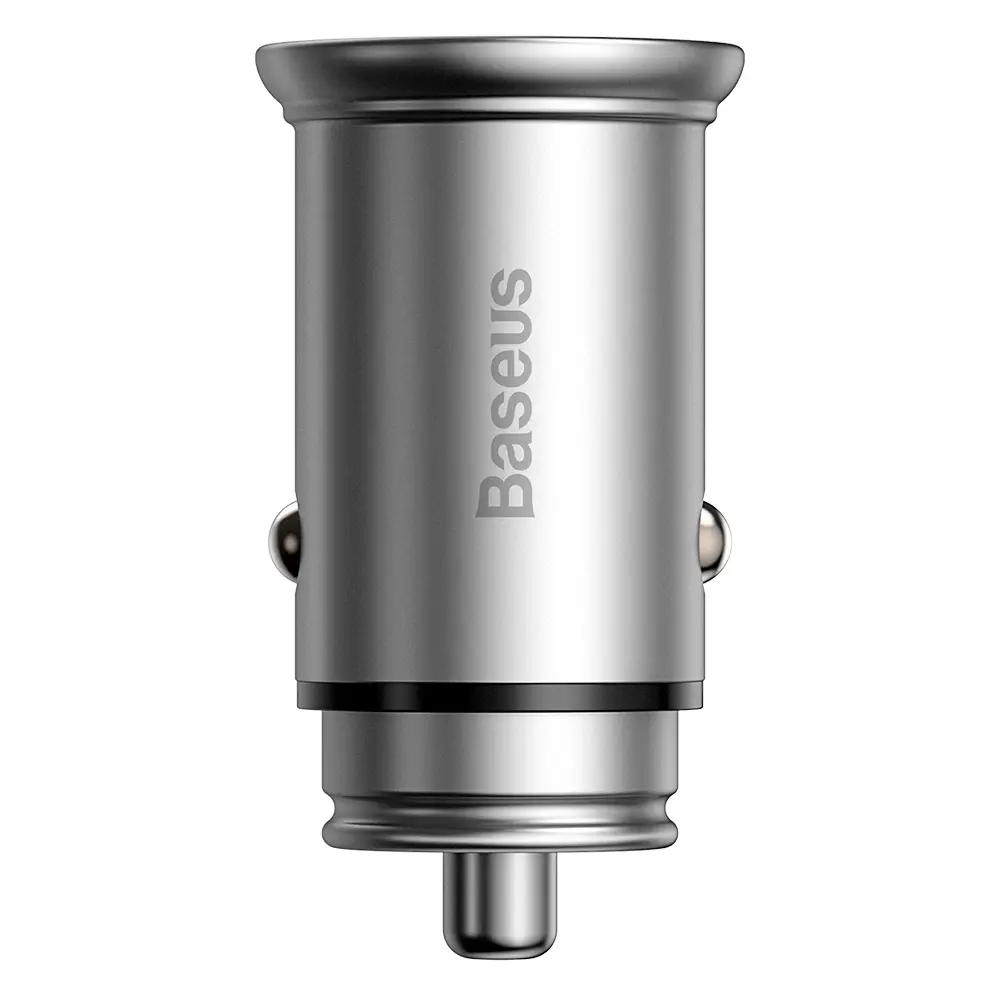 Baseus Car Charger Circular Metal Type-C USB PPS 30W Multi Protocol stříbrná