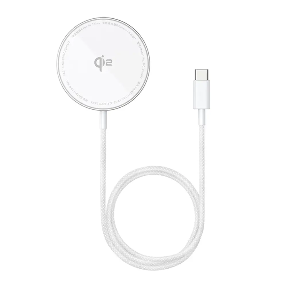 Baseus Magnetic Wireless Charger Simple Mini4 Air 15W mrazivě stříbrná