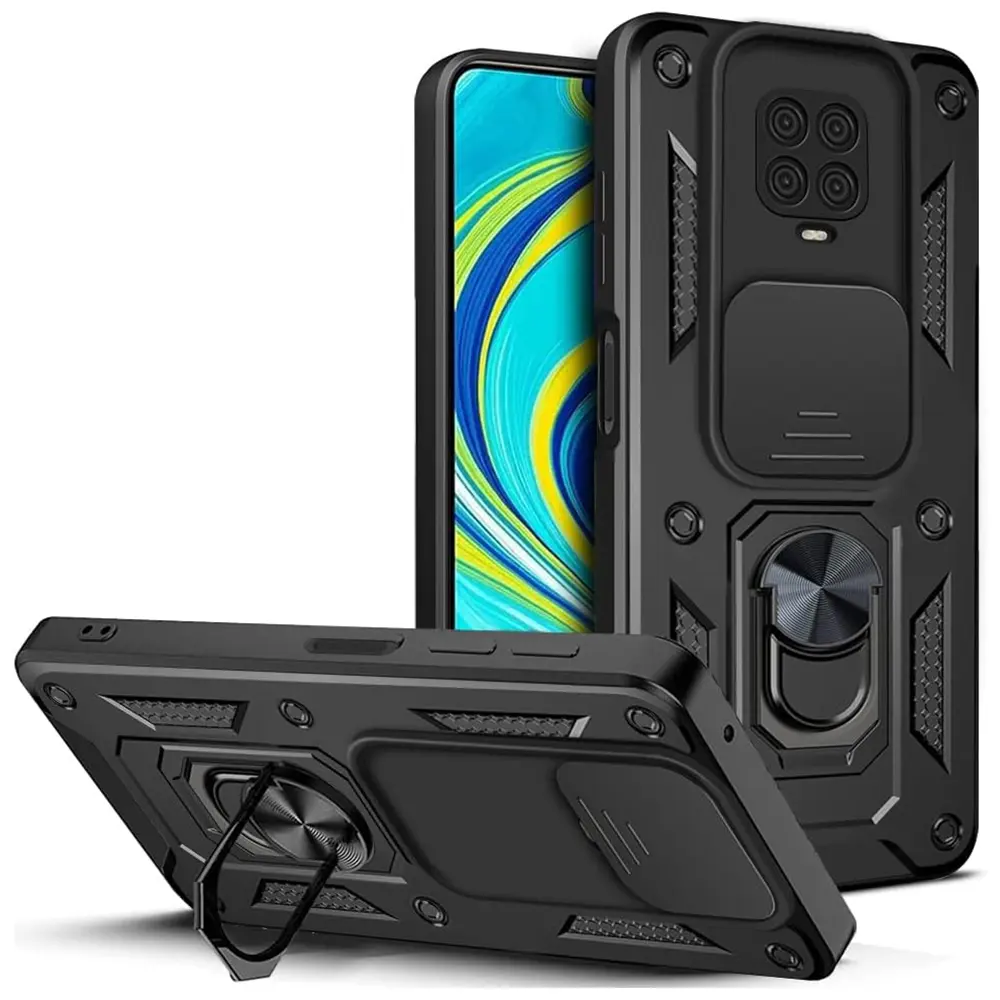 Techsuit CamShield, Xiaomi Redmi Note 9S / Note 9 Pro / Note 9 Pro Max, černý