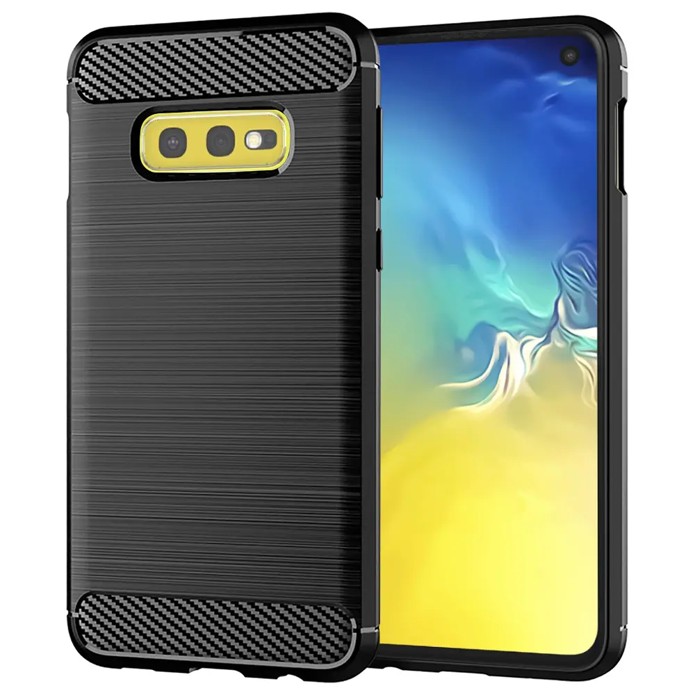 Pouzdro Techsuit Carbon Silicone pro Samsung Galaxy S10e černé