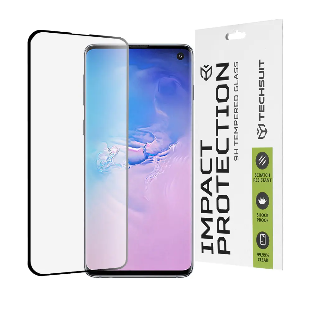 Ochranné sklo Techsuit 111D pro Samsung Galaxy S10 černé