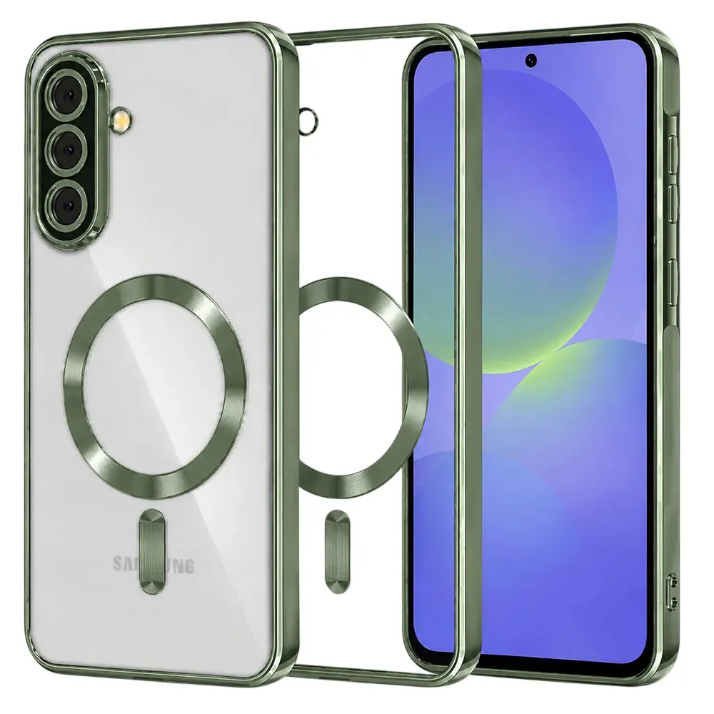 Techsuit Luxury Crystal MagSafe pro Samsung Galaxy A36 5G A56 5G tmavě zelená