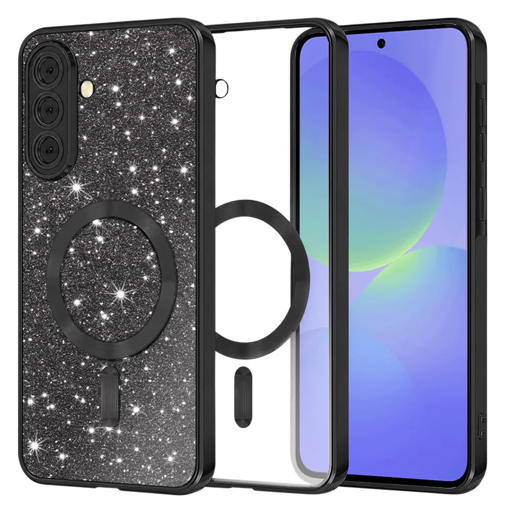 Techsuit Luxury Glitter MagSafe pro Samsung Galaxy A36 5G A56 5G černá