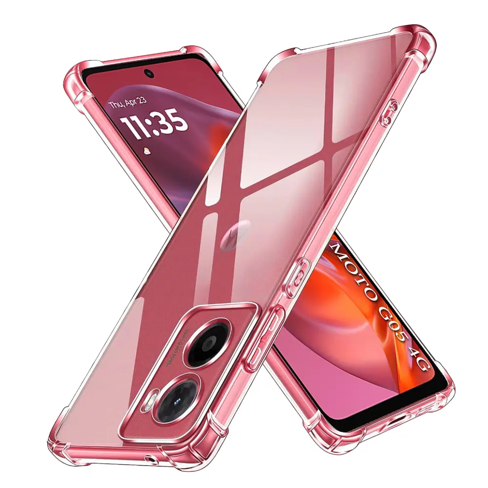 Techsuit Shockproof průhledný silikonový obal Motorola Moto G05 E15 průhledný