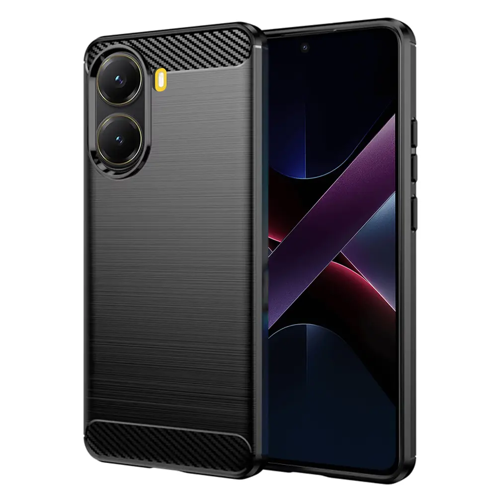 Pouzdro Techsuit Carbon Silicone pro Xiaomi Poco X7 Pro černé