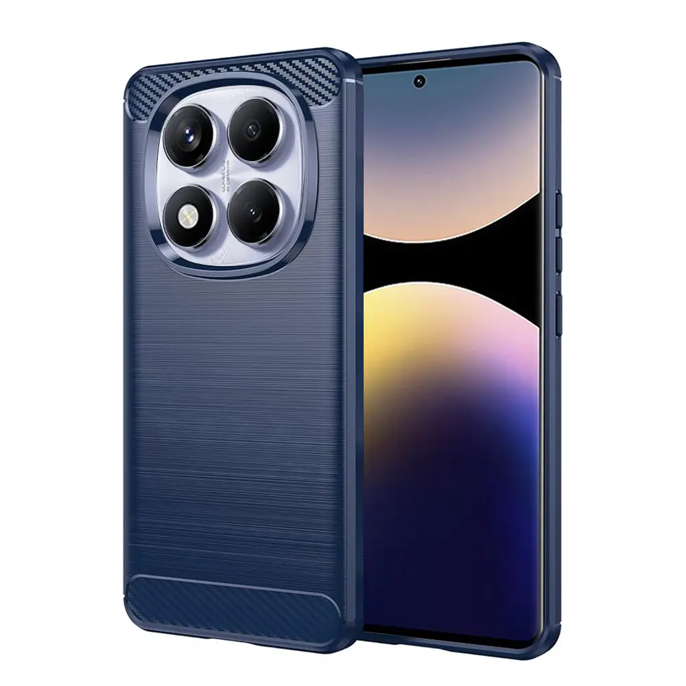 Techsuit Carbon Silicone pro Xiaomi Redmi Note 14 Pro 4G modrý