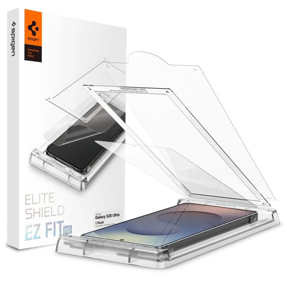 Spigen Elite Shield EZ Fit HD pro Samsung Galaxy S25 Ultra čirý